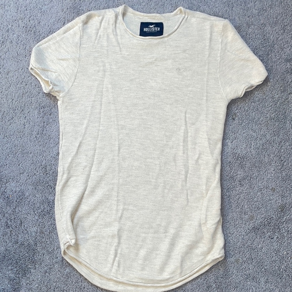 Light grey Short sleeve sweater